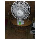 Fan, magazine rack end table amd drying rack