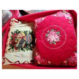 Christmas pillows and blankets