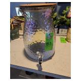 Hammered Luster Glass Beverage Dispenser