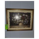 Framed wall art. Approximately 18"×20"