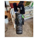 Golf clubs and bag