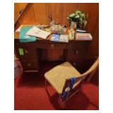 Vintage desk with chair NO CONTENTS