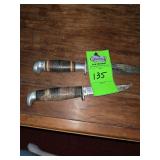 2 vintage hunting knives. 1 is a case XX 3 Finn SSP