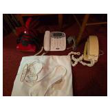 2- corded phones, dirt devil corded hand vac, heating pad