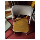 6 metal folding card chairs