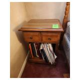 Nightstand with books