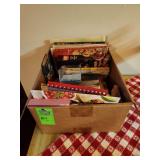 Box of cookbooks
