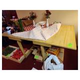 Vintage wood table, NO CONTENTS