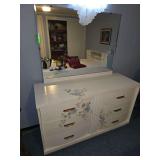 6 drawer solid wood dresser with mirror