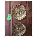 vintage embossed brass wall plates