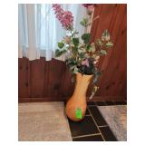 decorative wooden vase, similar in style to handcrafted pieces