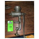 vintage Universal Food Chopper, specifically a Model No. 1, manufactured by Landers, Frary & Clark (L.F.&C.) in New Britain, Connecticut.