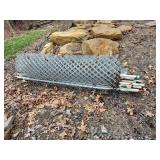 80 ft of 6ft chain link fence with 11 poles all new. Gate 57in wide