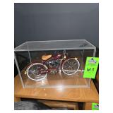 1:6 scale diecast replica of a 1948 Schwinn Whizzer Motor Bike in acrylic case