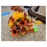 Fall center piece and decorative fall pillow
