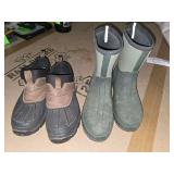 Mens size 11 medium L.L. Bean tek 2.5 low cut waterproof slide in boot. Mens size 10 Muk boot
