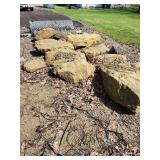 Sandstone decorative landscaping rocks variety of sizes most of them at least 2 ft by 4 ft and 1 ft thick