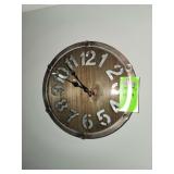 rustic wooden wall clock