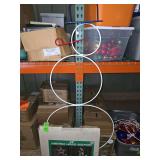 5' metal snowman yard stake and light up star decoration