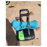 2 8 pound weights with rack