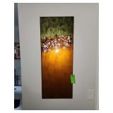 decorative live edge wood and epoxy resin wall art piece