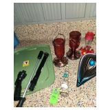 Hummingbird feeders, outdoor decor