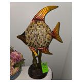 Metal angel fish decor