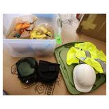 Microfiber towels knee pads safety vest and helmet