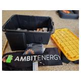 Ambitenergy table cloths and LED mini lights with storage container