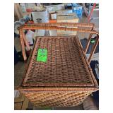 Wicker picnic basket with handles