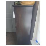 Solid wood John V. Schultz 4 tier bookshelf. NO CONTENTS