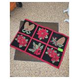 Christmas rug and indoor/outdoor mat