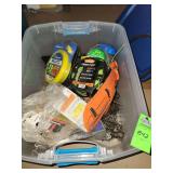 Chainsaw chains and weed eater tote