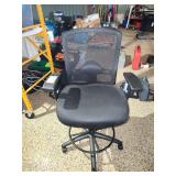 Black mesh drafting chair