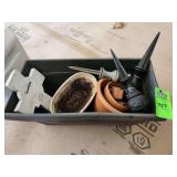 Planning pots and yard decorations