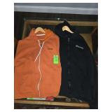 2 mens Kubota hooded full zip sweatshirts. 1 black thermal lined size 2XLT, 1 orange size 2XL