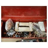 Miscellaneous 1/2in copper fittings with tool box