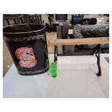 Singer garbage can and paper towel dispenser