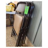Folding metal padded seat total of 4 like new