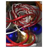 Rope lights and oversized christmas bulbs
