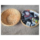 2 wicker baskets NO CONTENTS