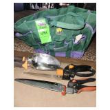 Gardening tools with bag