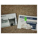 4 gallon Uline trash liners and 45-50 gallon commercial can liners