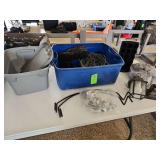 Miscellaneous items and two bins