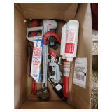 Pipe wrenches crescent wrench pipe cutters saws solder torch miscellaneous Plumbing items