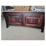 42'×18'×18' solid wood coffee table with storage. NO CONTENTS