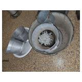 Lot of galvanized buckets/planters