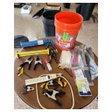 Caulking guns wire Tides clamps surge protector and pluck it