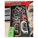 Clamps Allen wrenches wire brushes cleaning tools