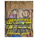 Wall shelf with contents